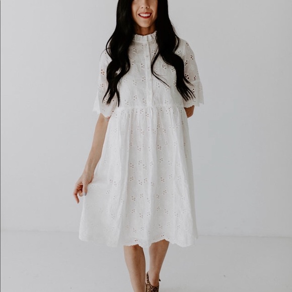 Import Dress with Ruffle Neckline - Picture 2 of 8